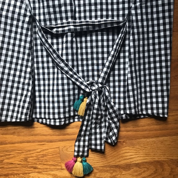 NWOT madewell smocked gingham blouse - Picture 7 of 8